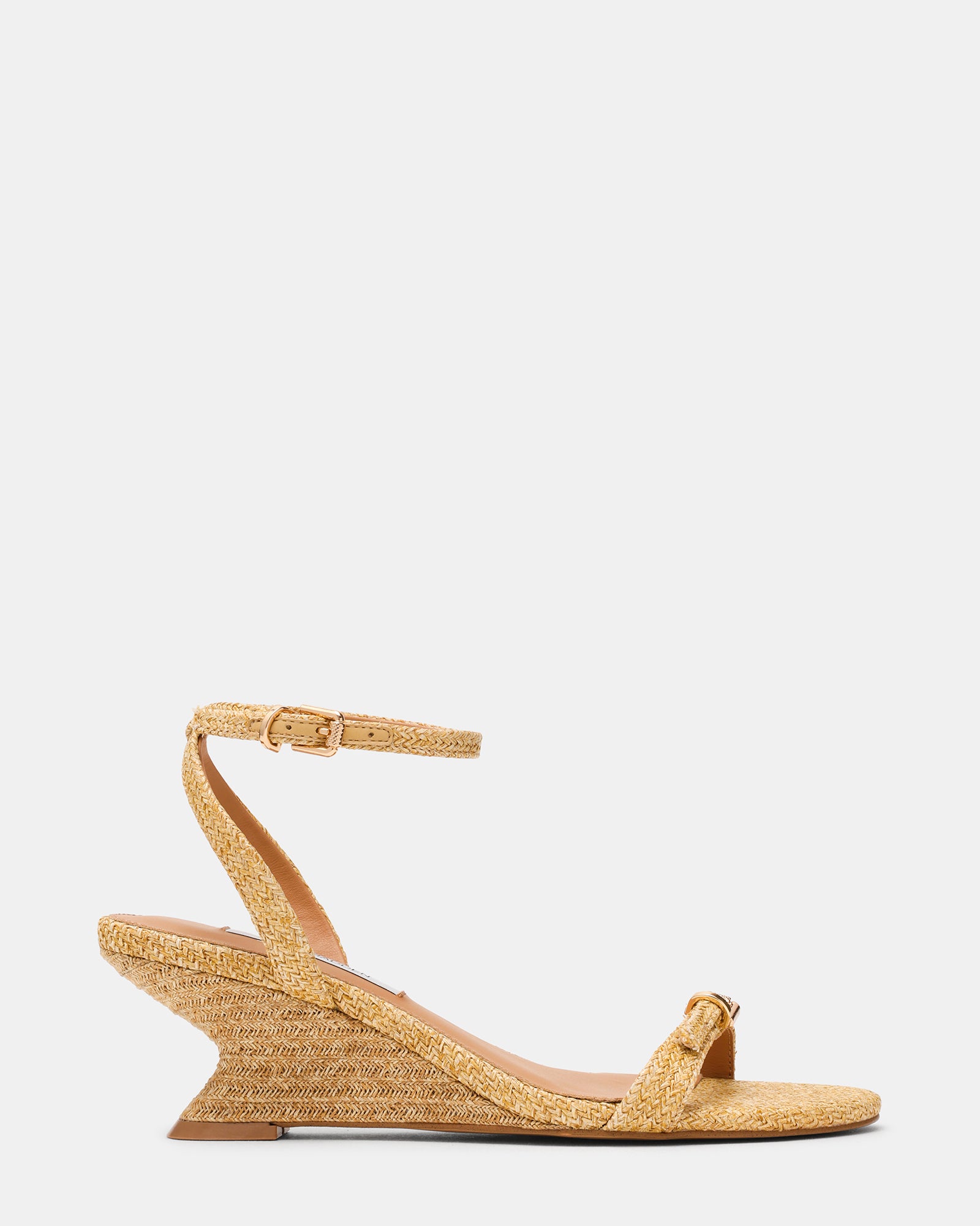 Zaloma Gold Detail Raffia Heels