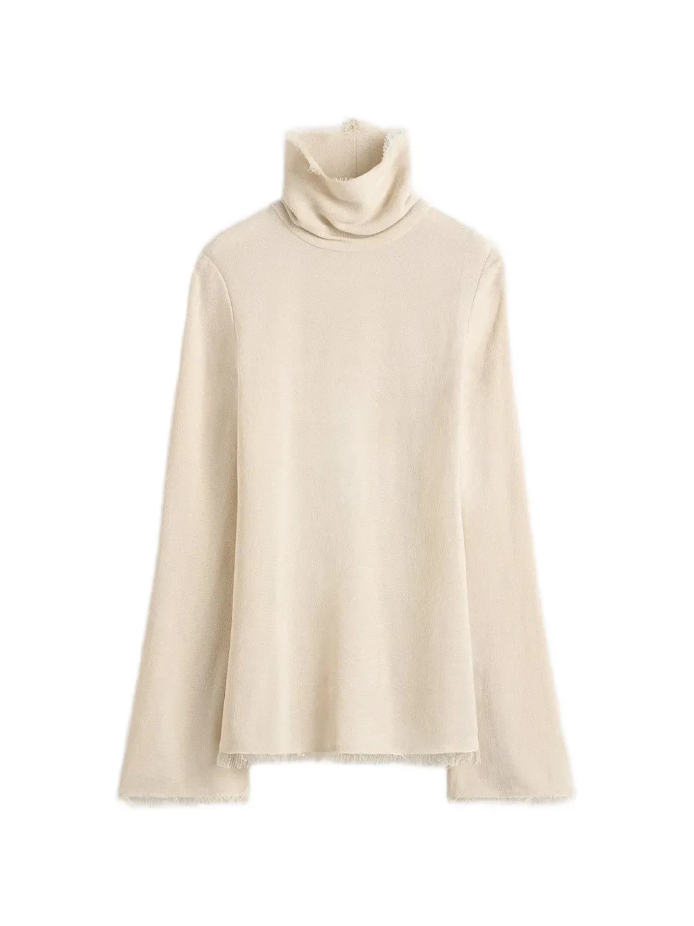 frayed-edge slim top -