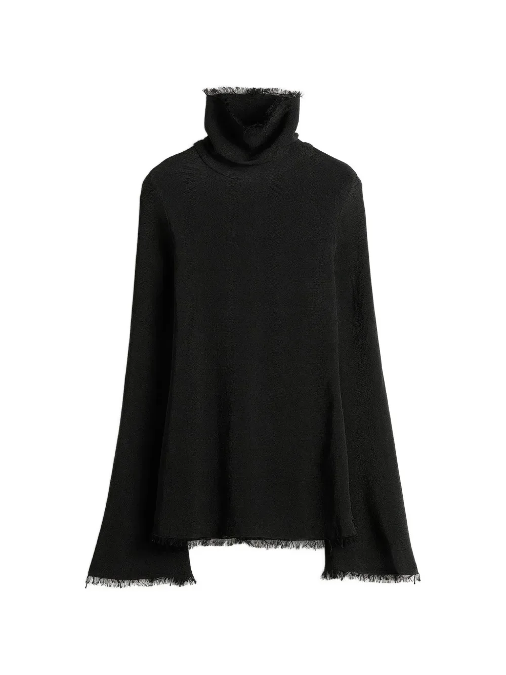 frayed-edge slim top -