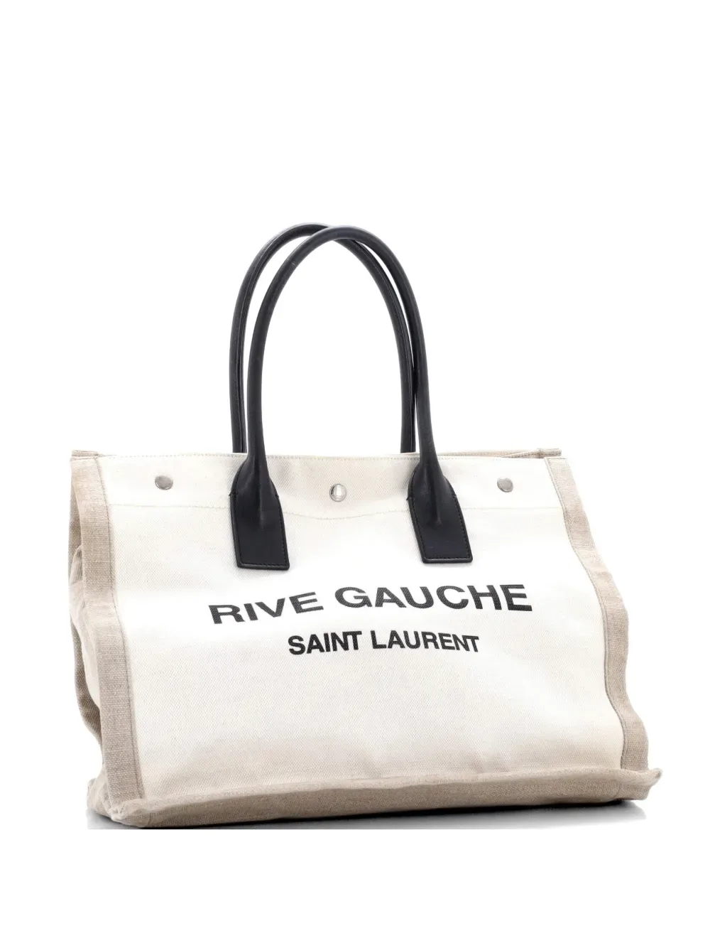Rive Gauche Shopper Canvas Small tote bag - by Saint Laurent Pre-Owned