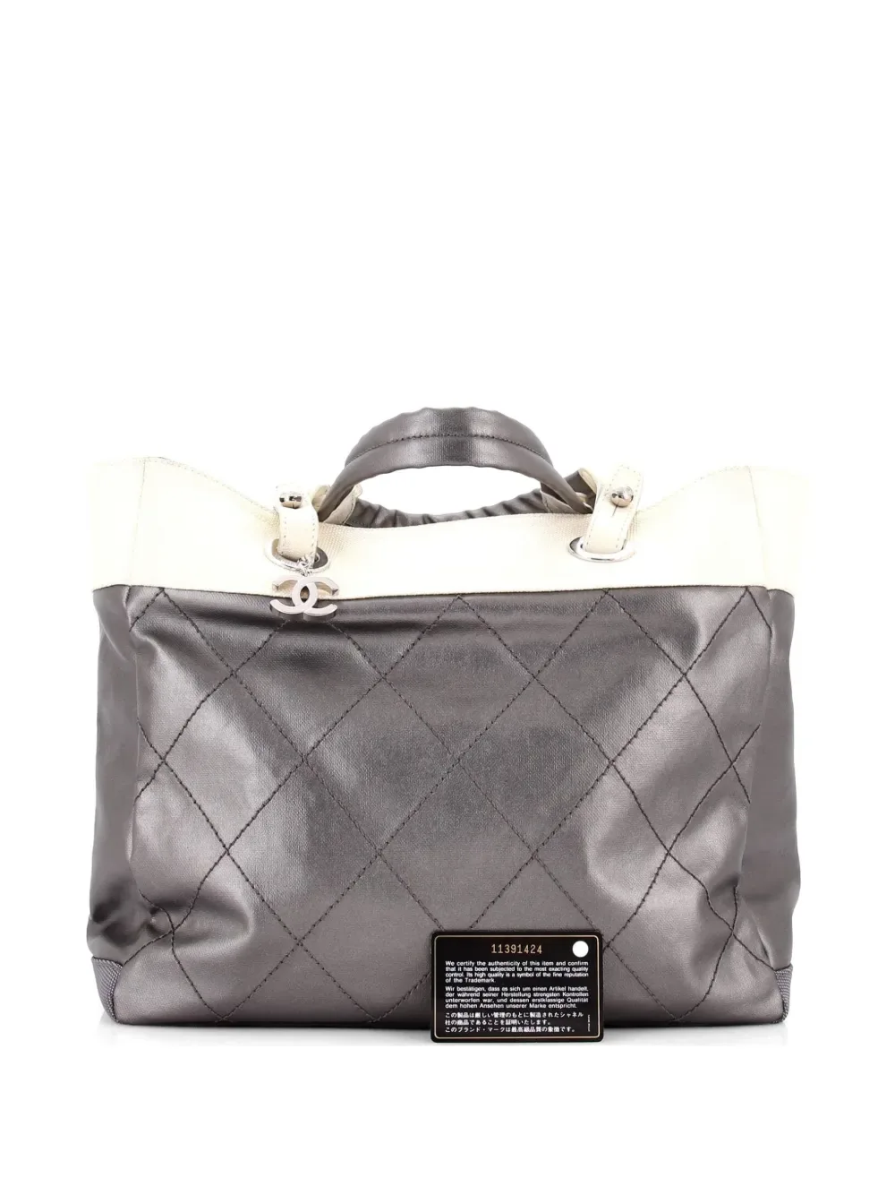 Biarritz Quilted Coated Canvas Large tote bag -