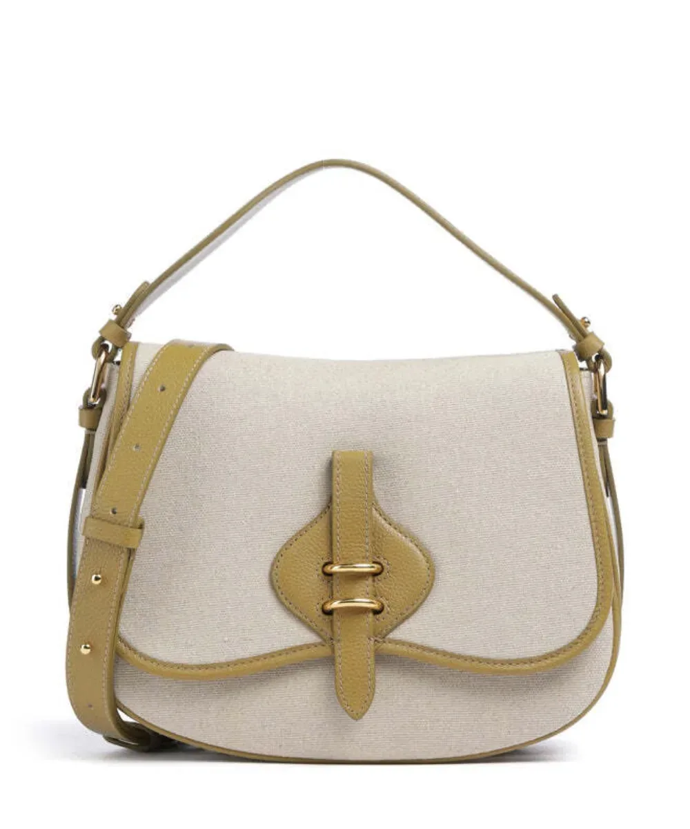 buckle leather tote bag -