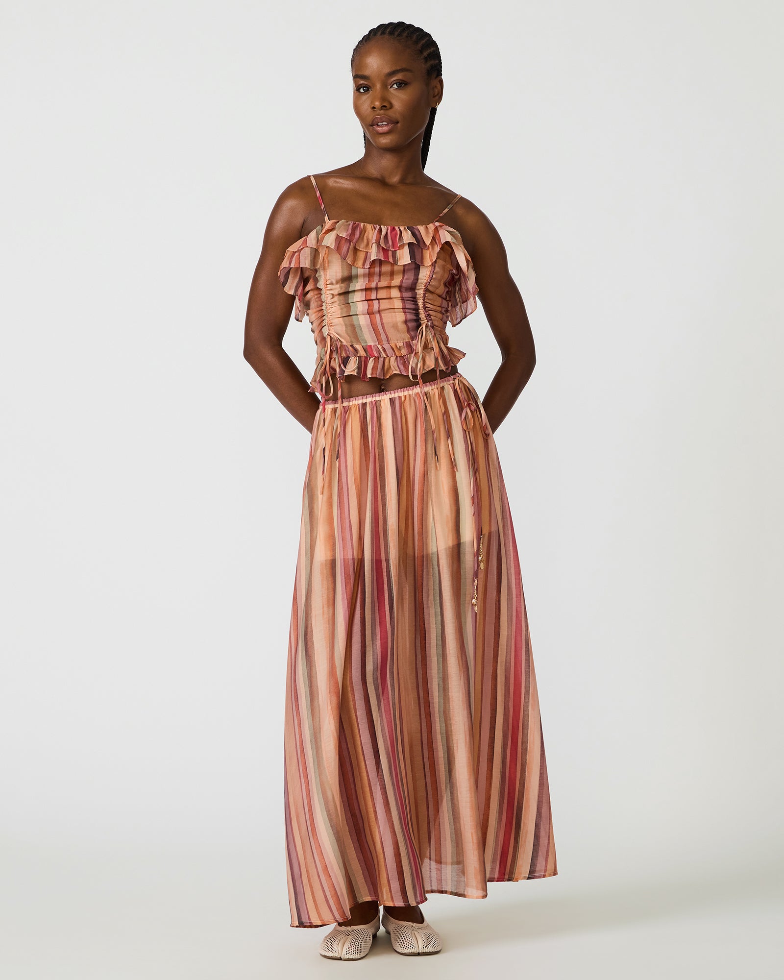 Shilloh Skirt Flowy Bottoms - Polyester