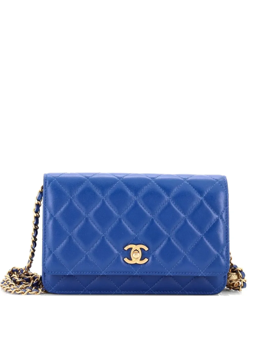 Pearl Crush Wallet on Chain Quilted Lambskin crossbody bag -
