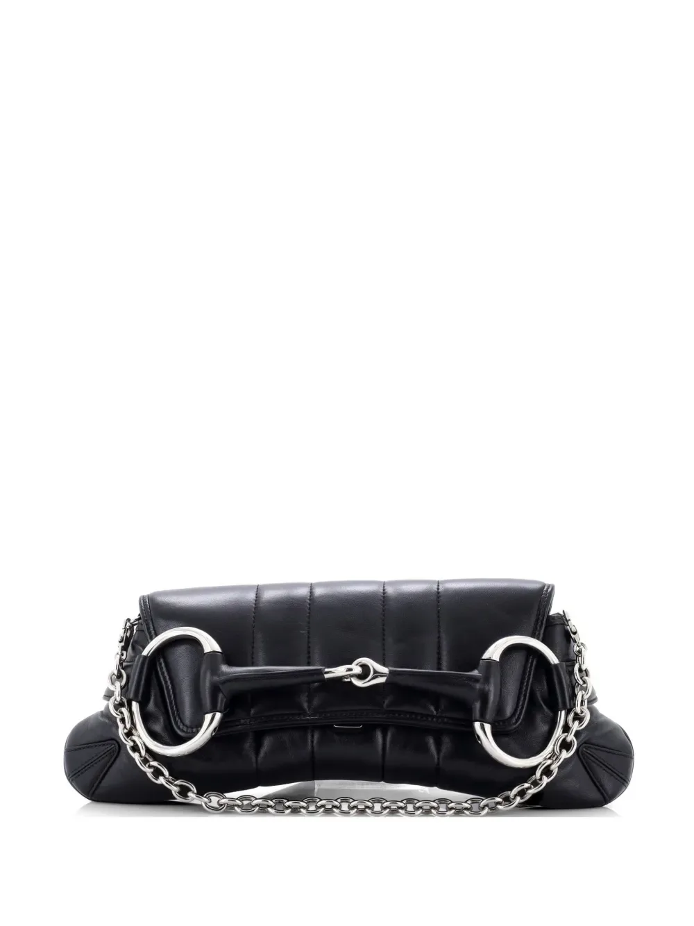 Horsebit Chain Vertical Quilted Leather Large shoulder bag -