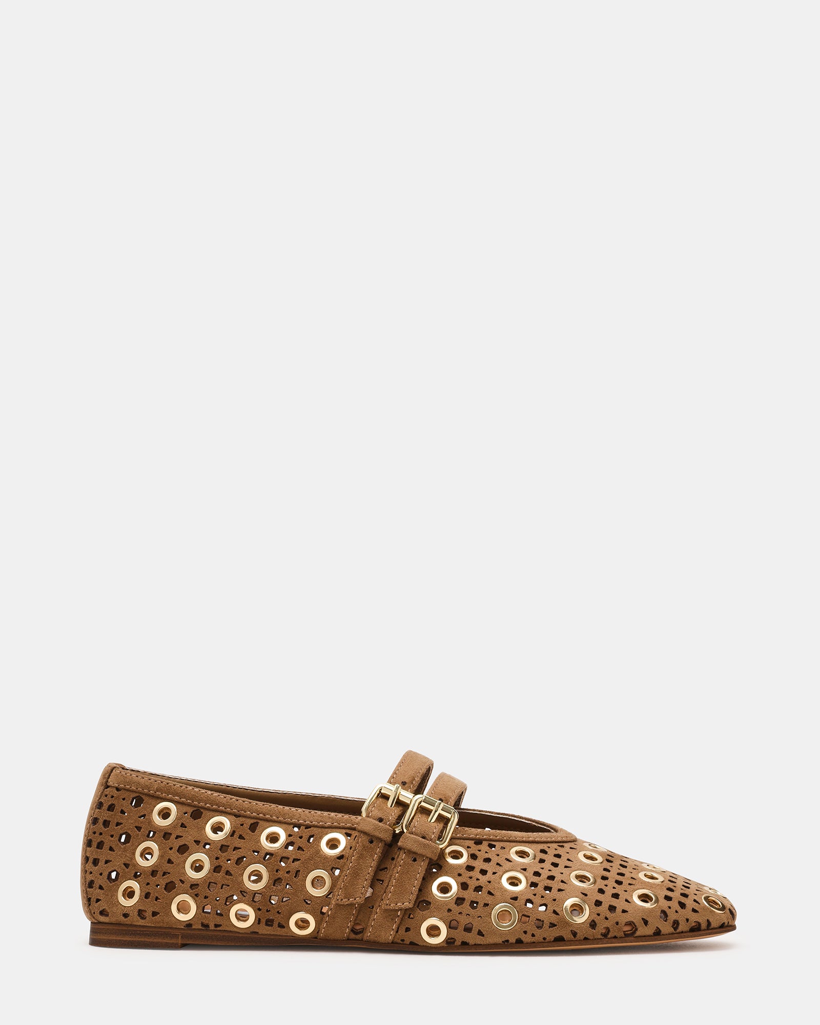 Lydia Perforated Gold Detail Flats