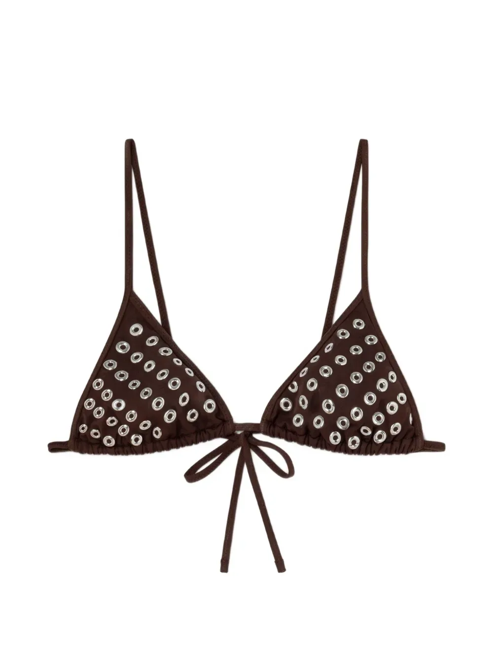 Emily eyelet triangle bikini top -