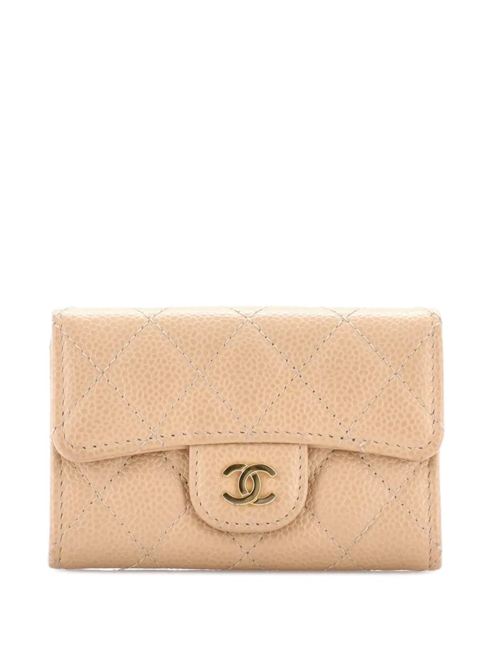 Classic Flap Quilted Caviar card holder -