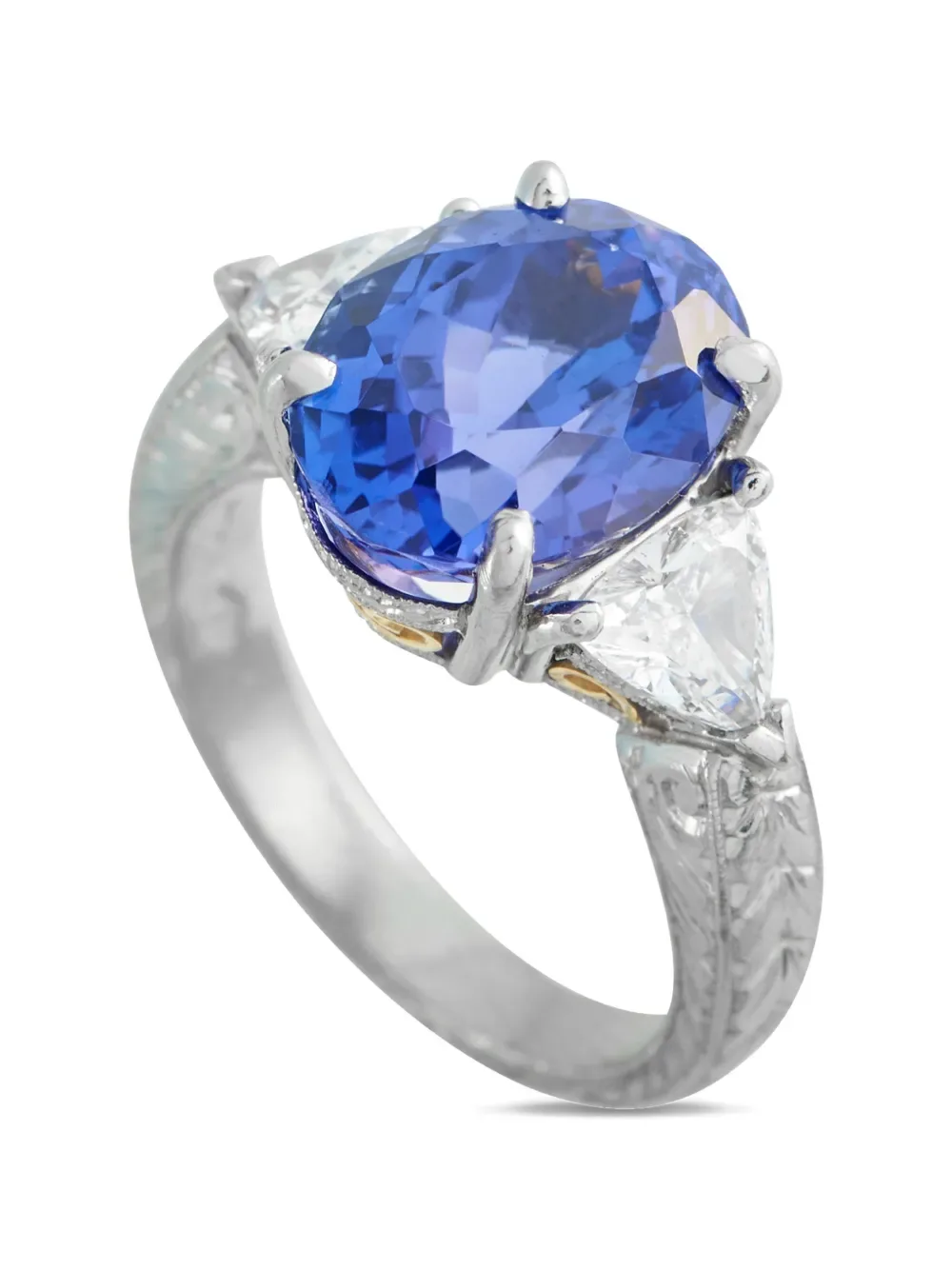 diamond and tanzanite ring -