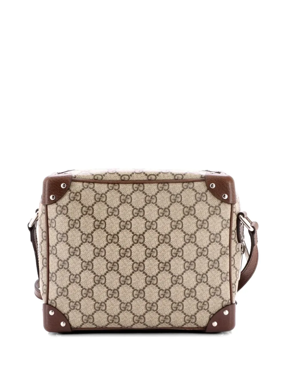 Trunk Shoulder Bag GG Coated Canvas with Studded Leather crossbody bag -