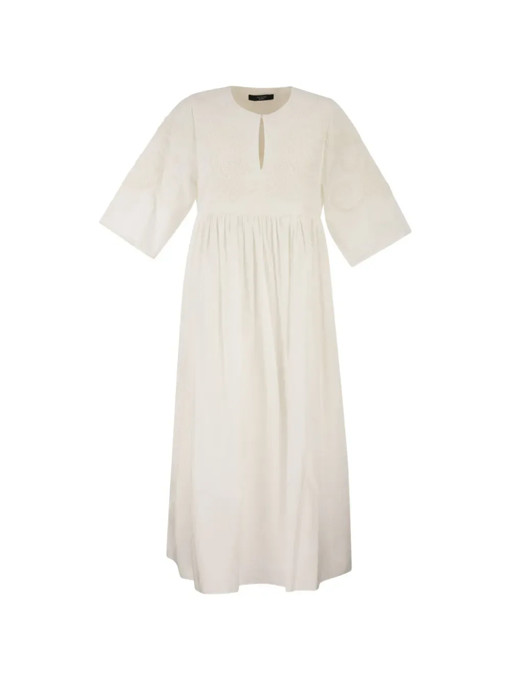 crew-neck maxi dress -