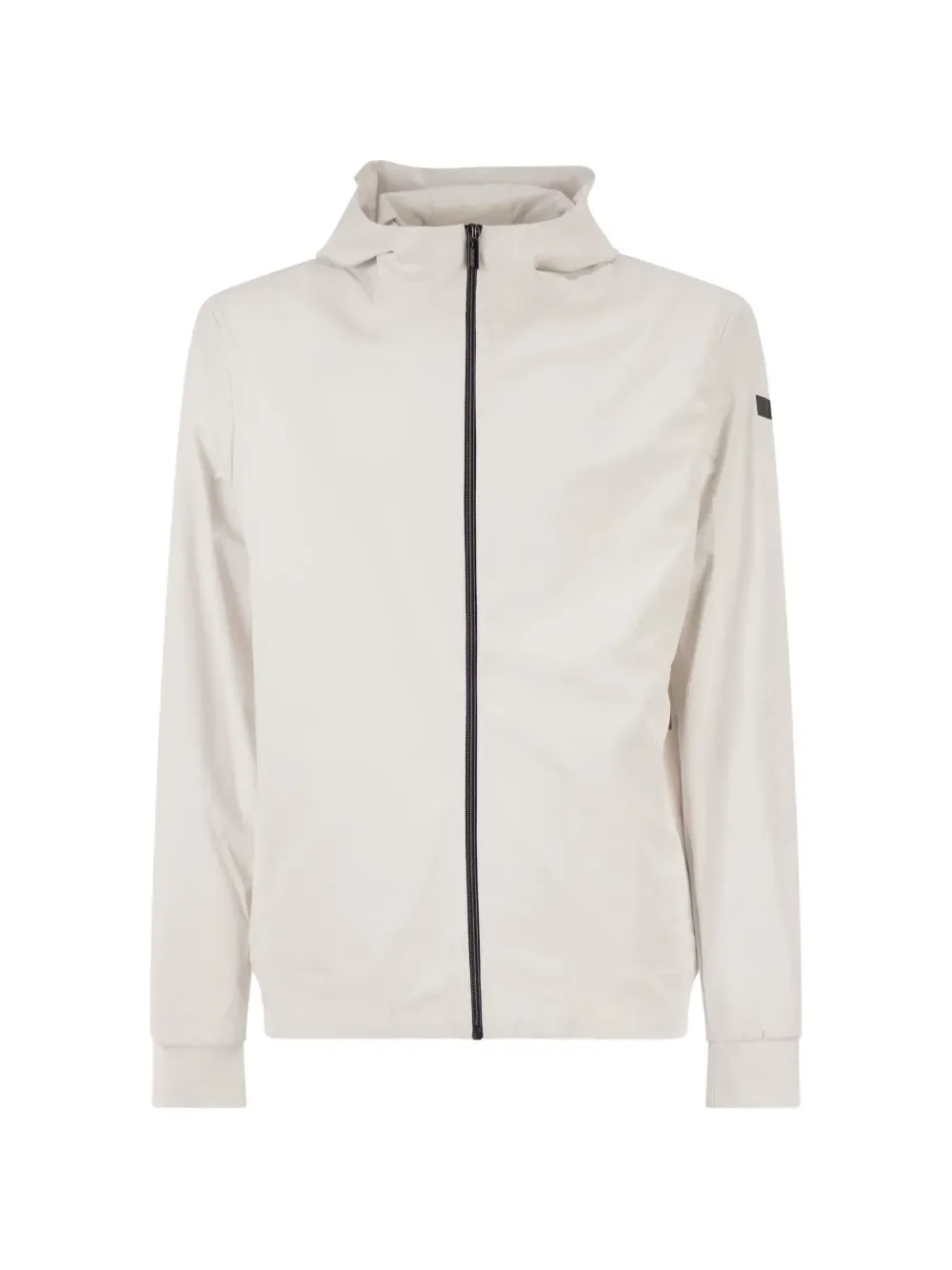 hooded logo-patch jacket -