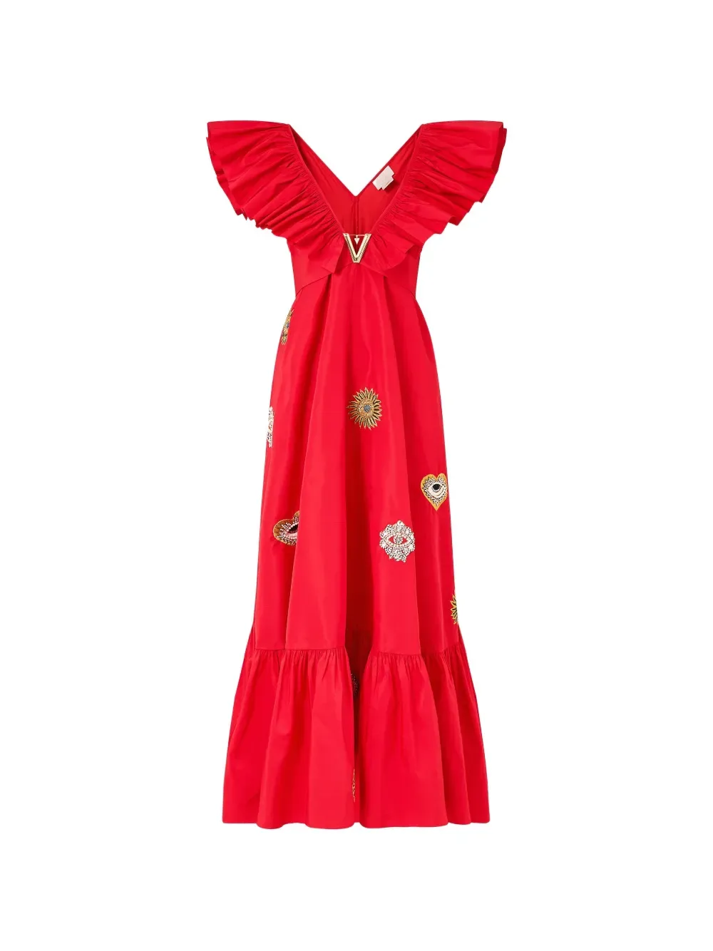frill-neck maxi dress - by Camilla