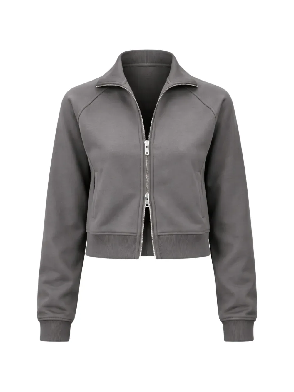 zip collared top - by SAMSOE SAMSOE