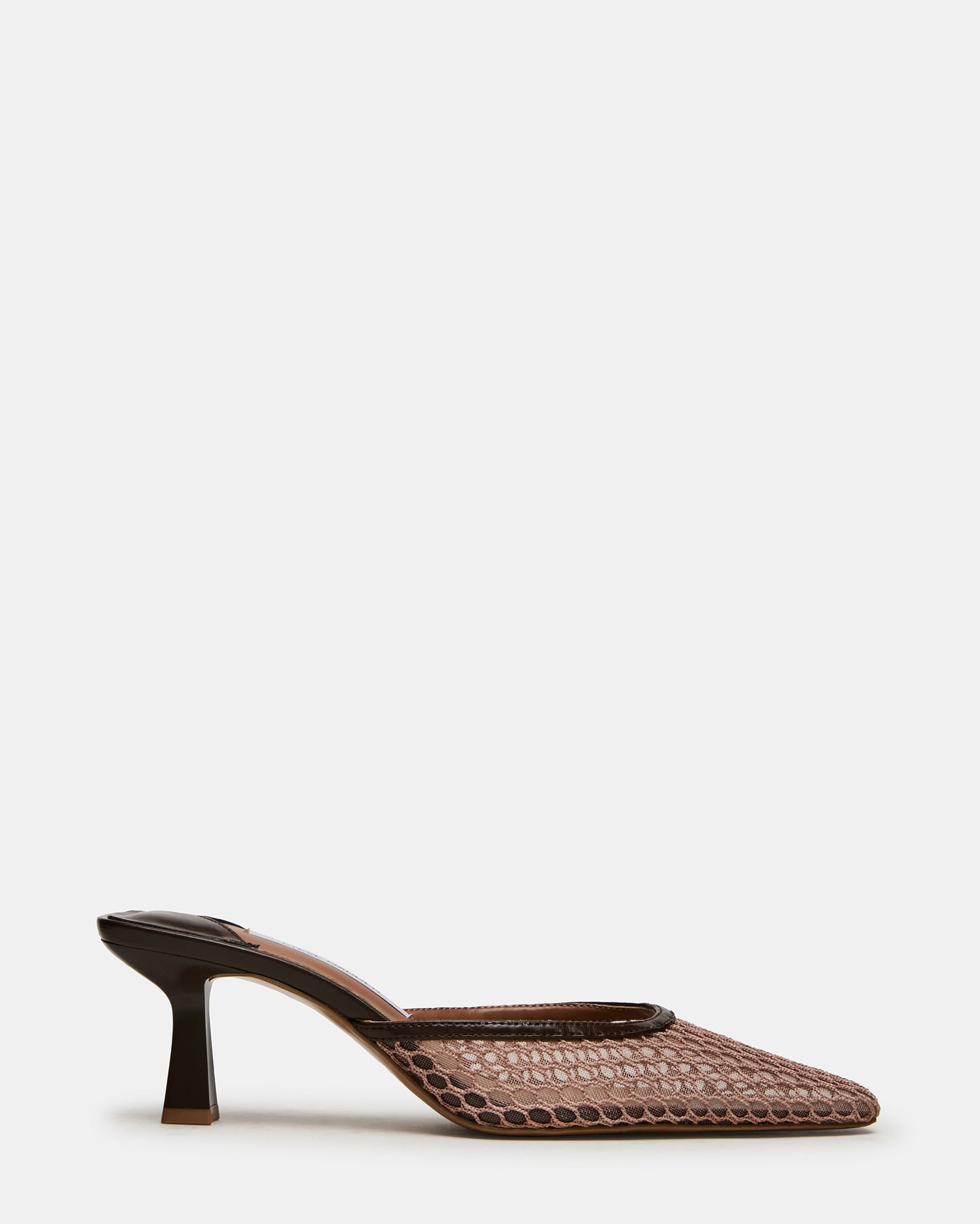 Alyse Mesh Mule Heels - Leather