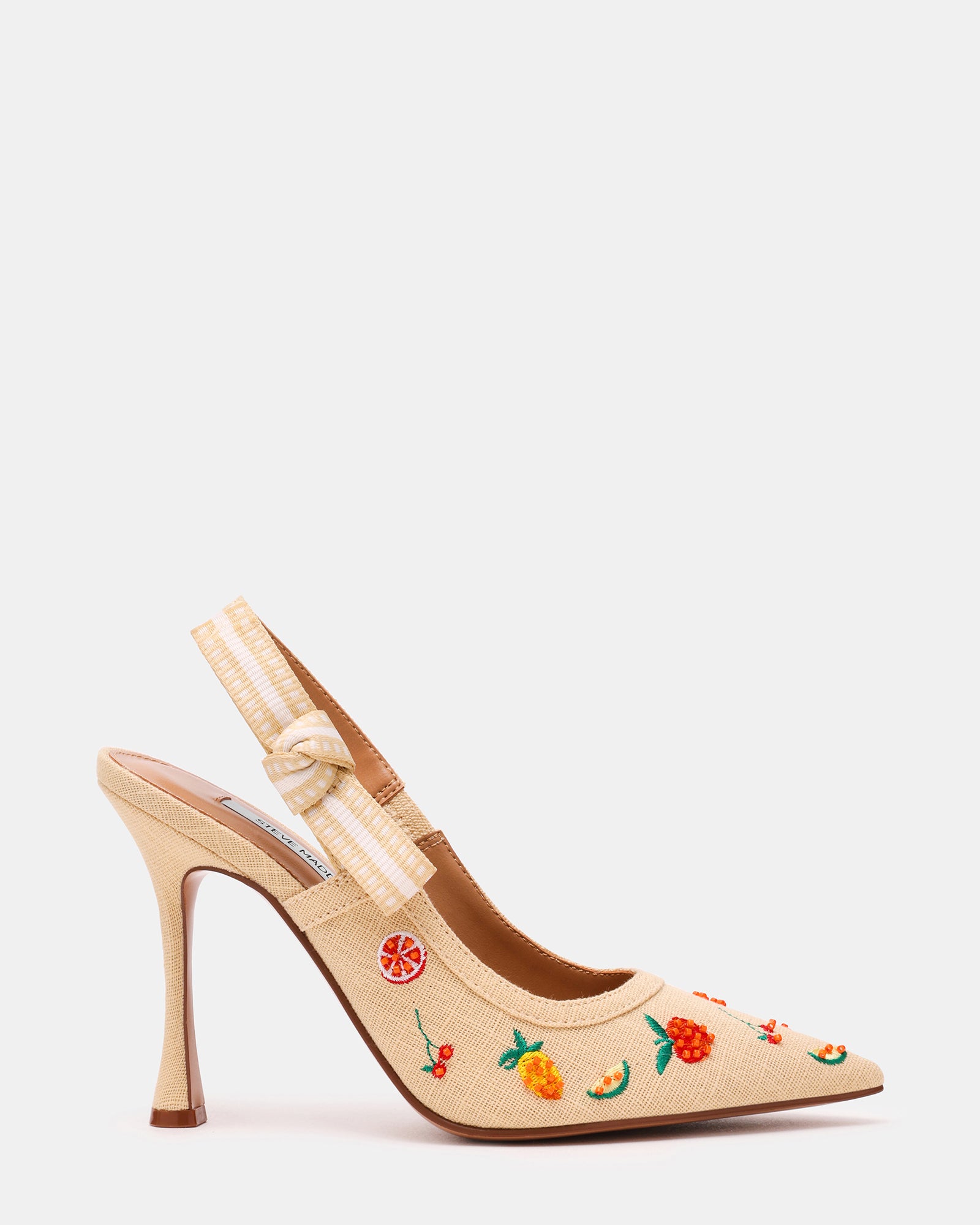 Bri Raffia Pointed Toe Heels