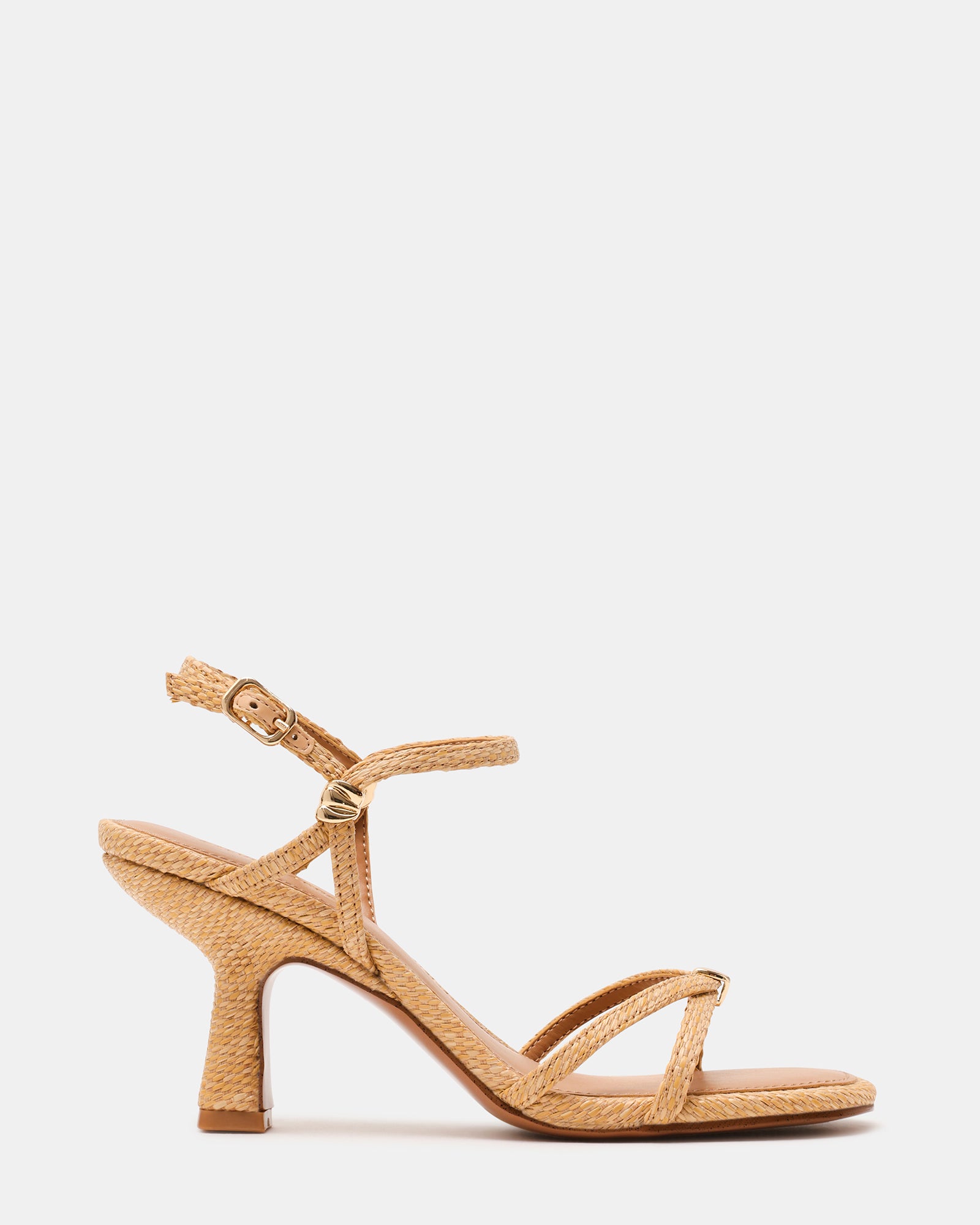 Posy Strappy Heels - Raffia - Synthetic
