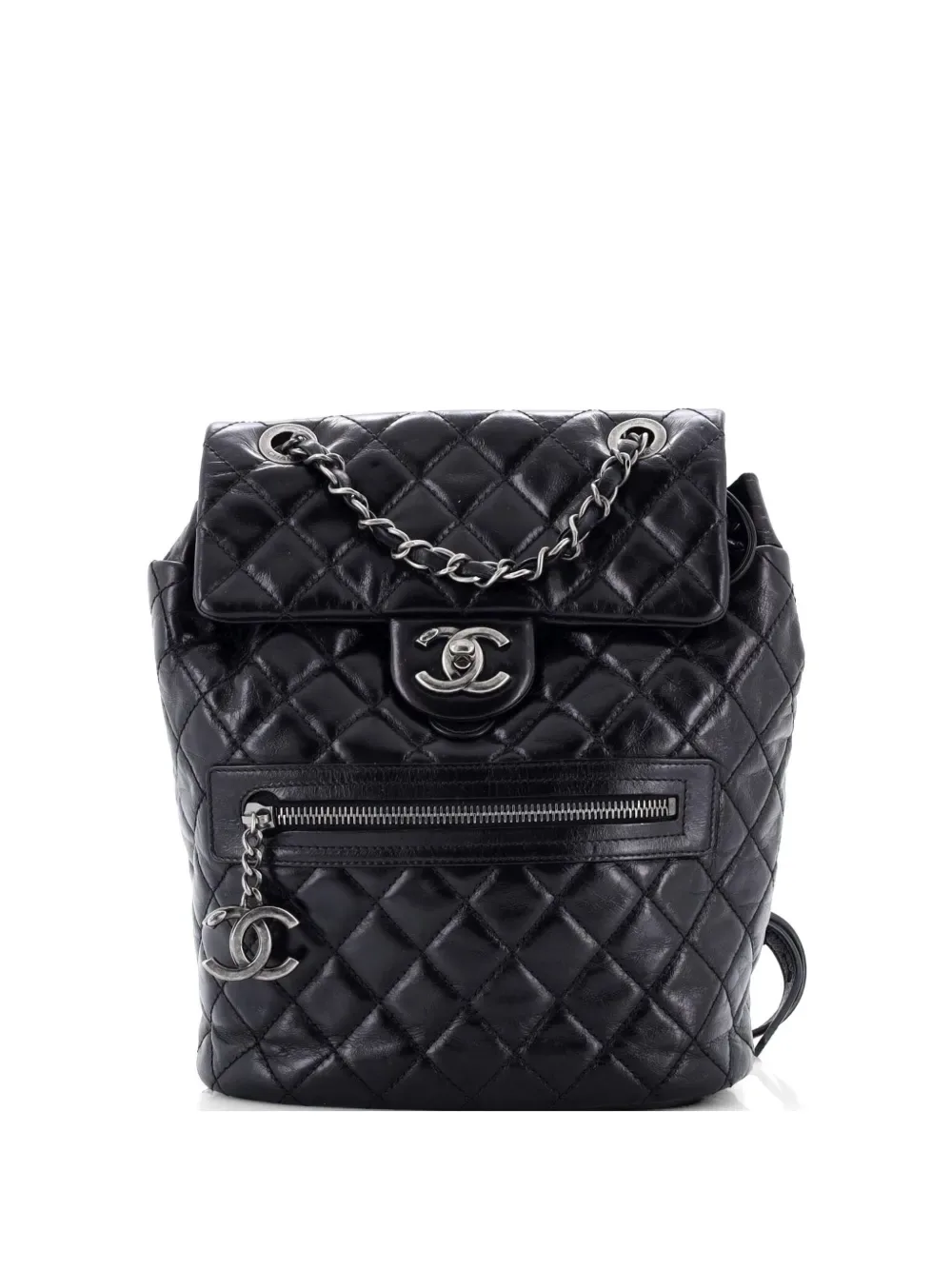 Mountain Quilted Glazed Calfskin Small backpack - by CHANEL Pre-Owned