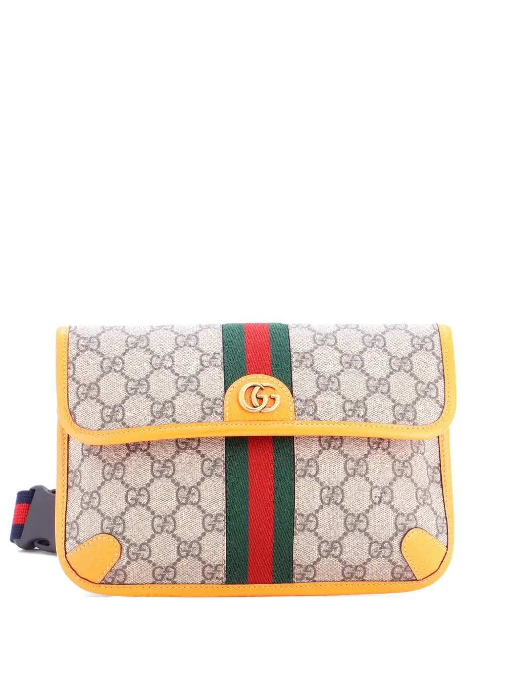 Ophidia Flap GG Coated Canvas with Leather belt bag -