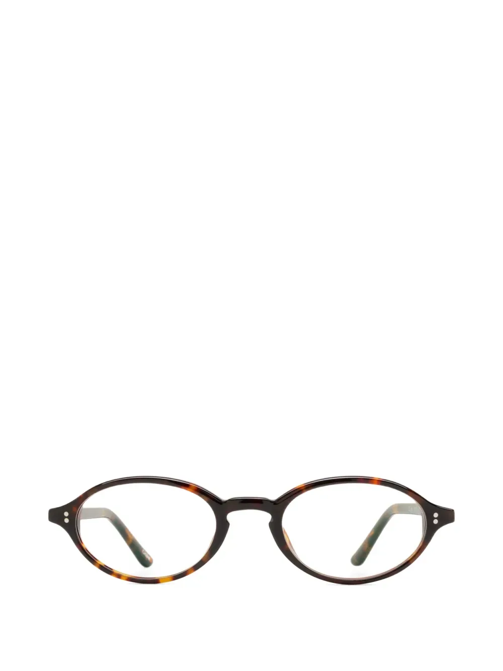Lex tortoise-effect round-frame glasses -