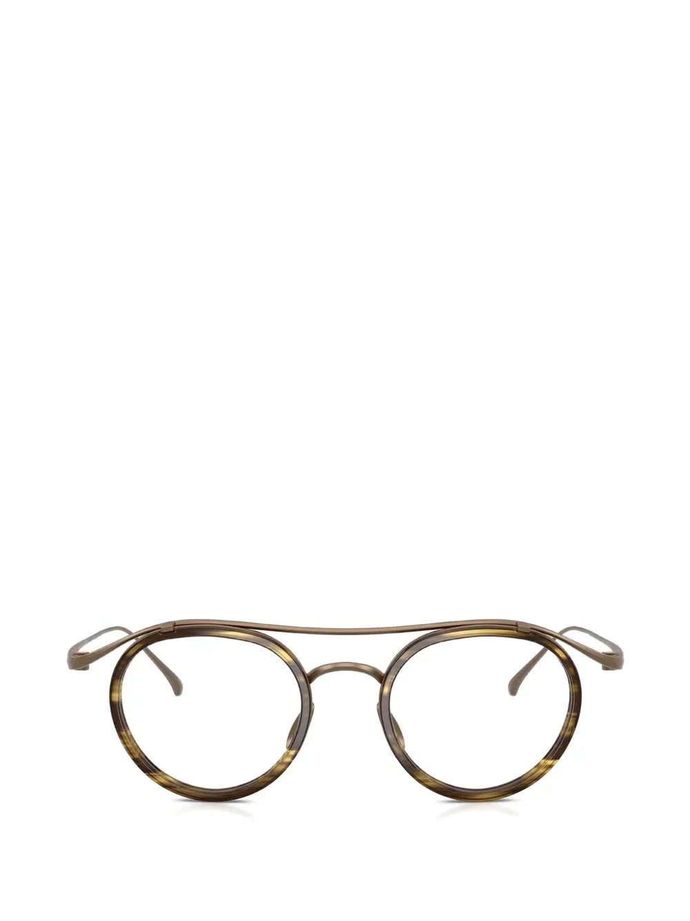 double-bridge round glasses -