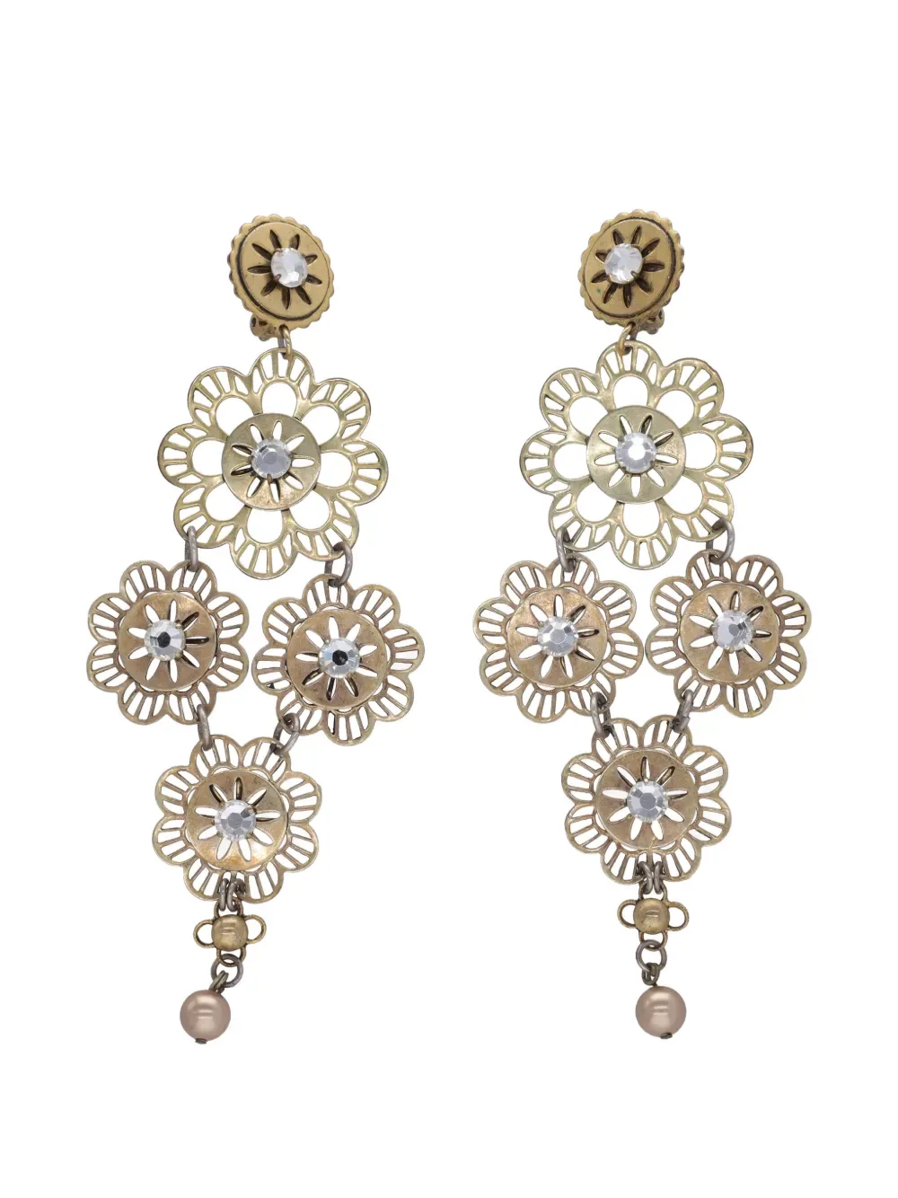pendant clip-on earrings - by Vintage