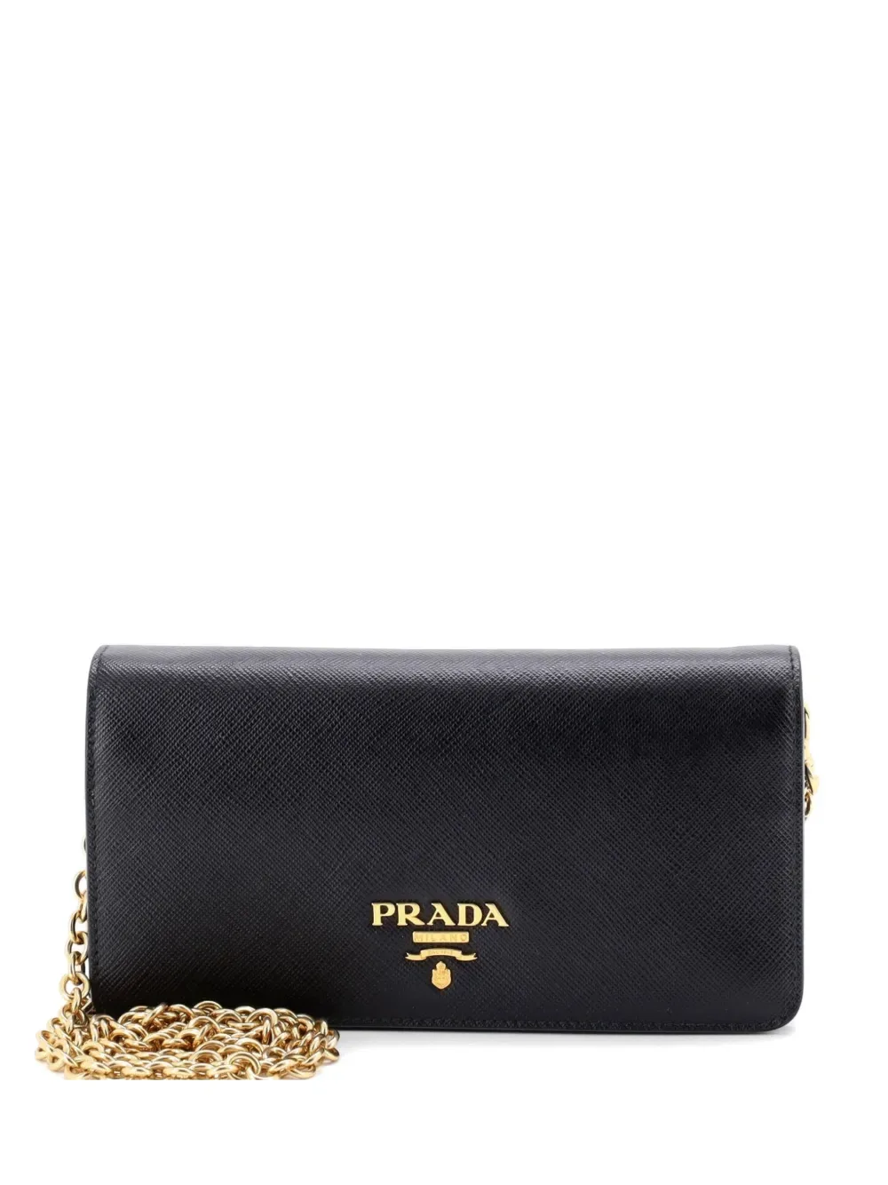 Wristlet Wallet on Chain Saffiano Leather Mini clutch bag - by Prada Pre-Owned