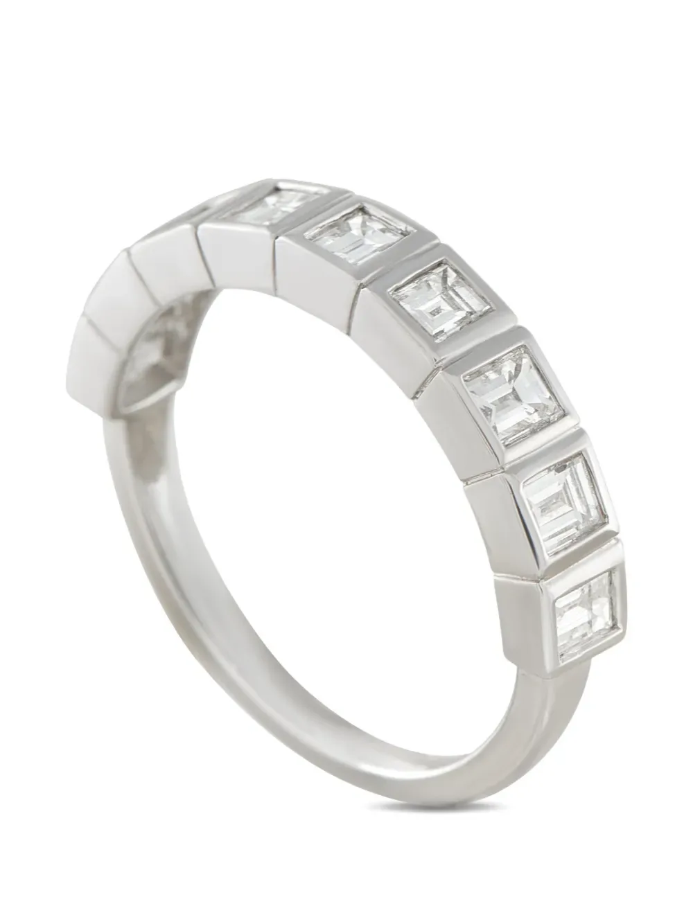 square-cut diamond ring -