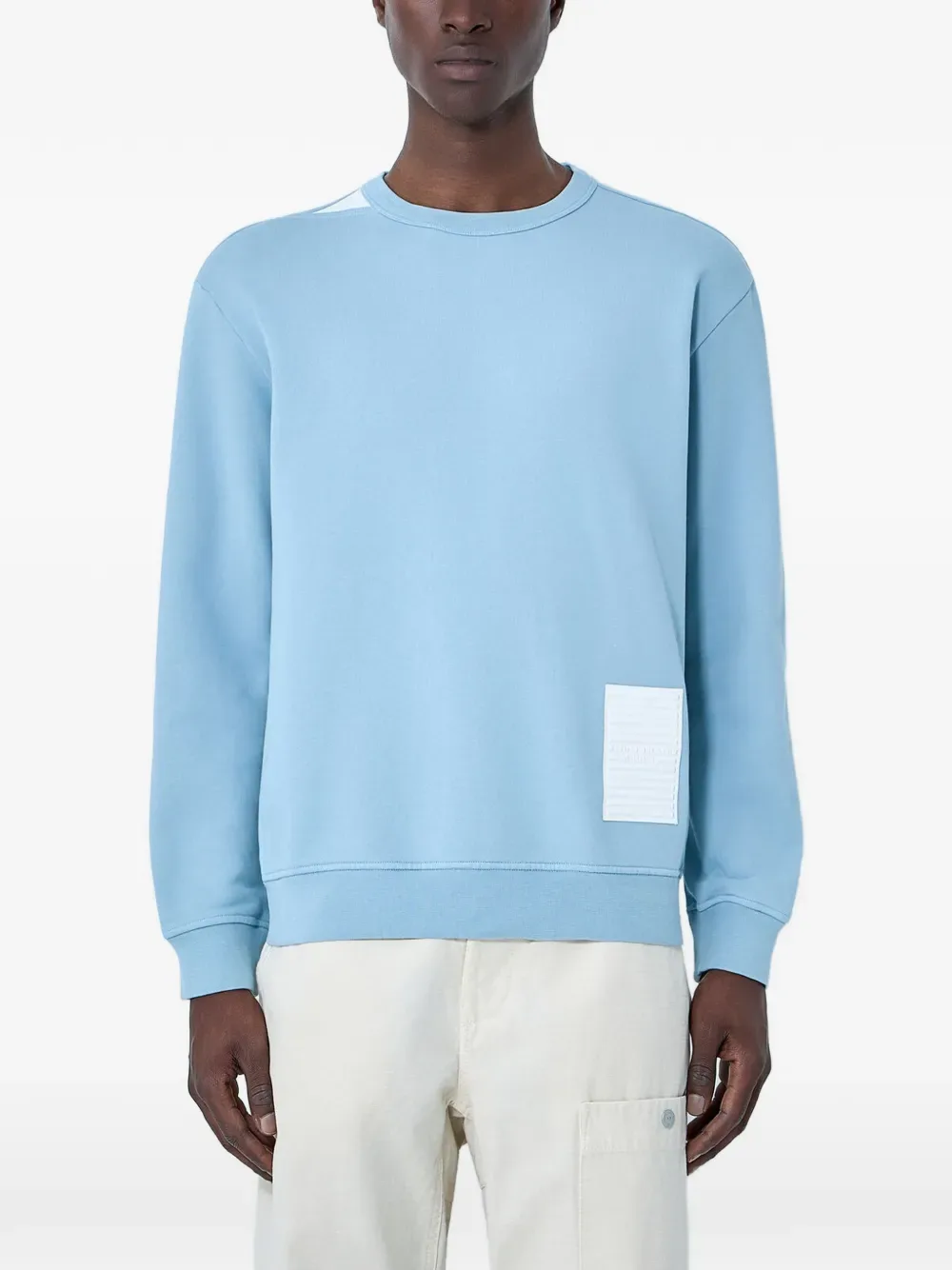 ribbed crew-neck sweatshirt -