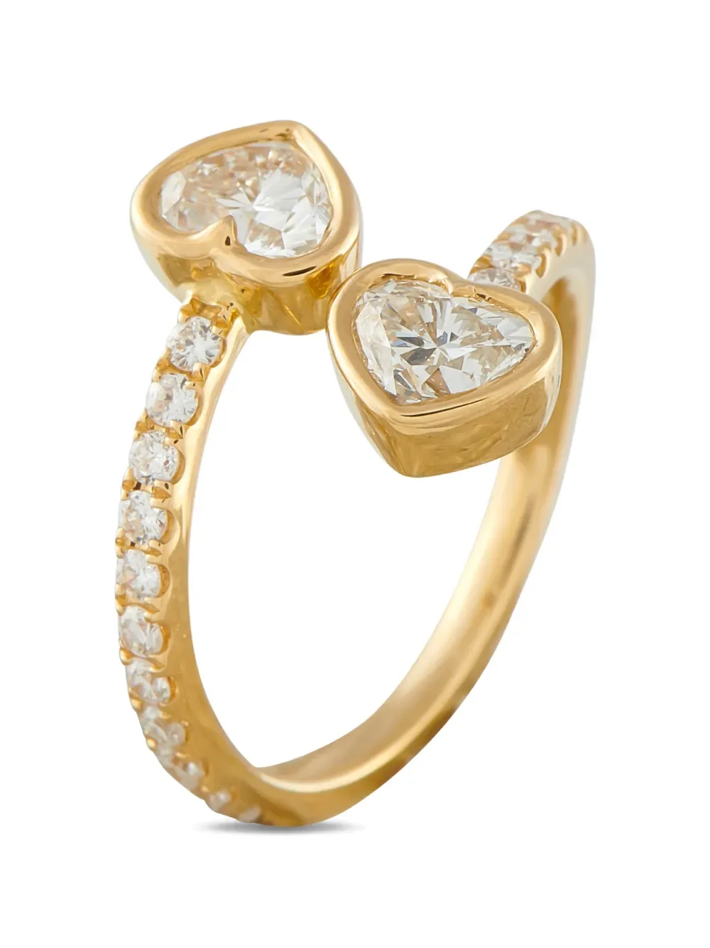 diamond bypass heart ring -