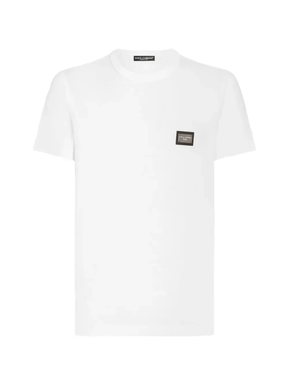 logo-plaque T-shirt - by Dolce & Gabbana