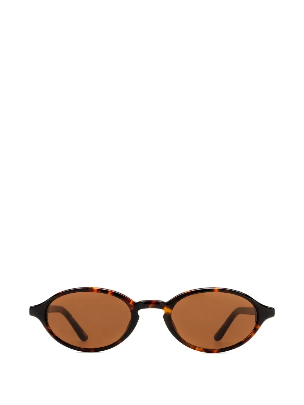 Lex tortoise-effect oval-frame sunglasses -