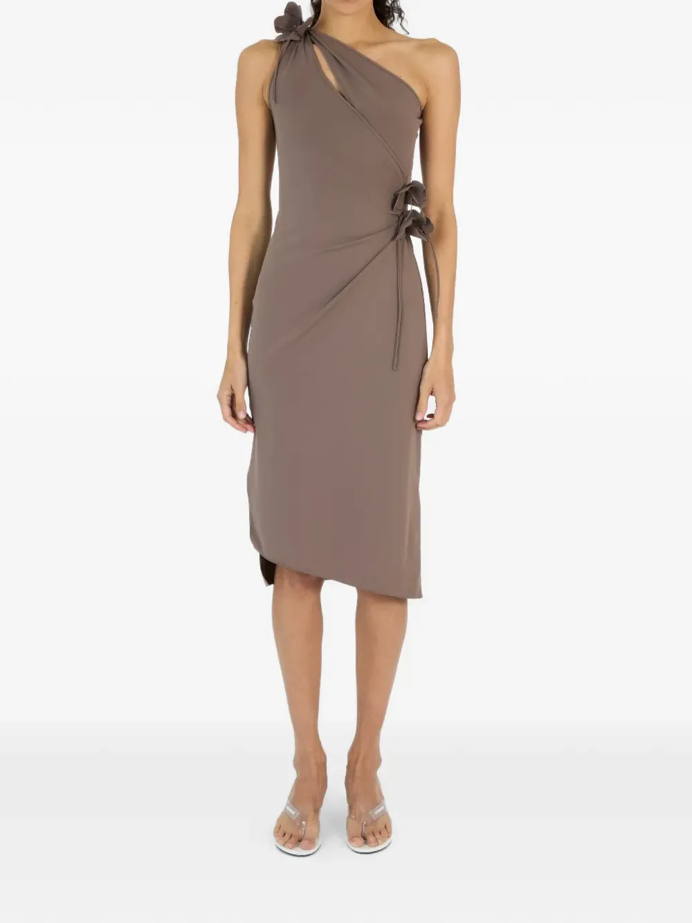 asymmetric one-shoulder mini dress -