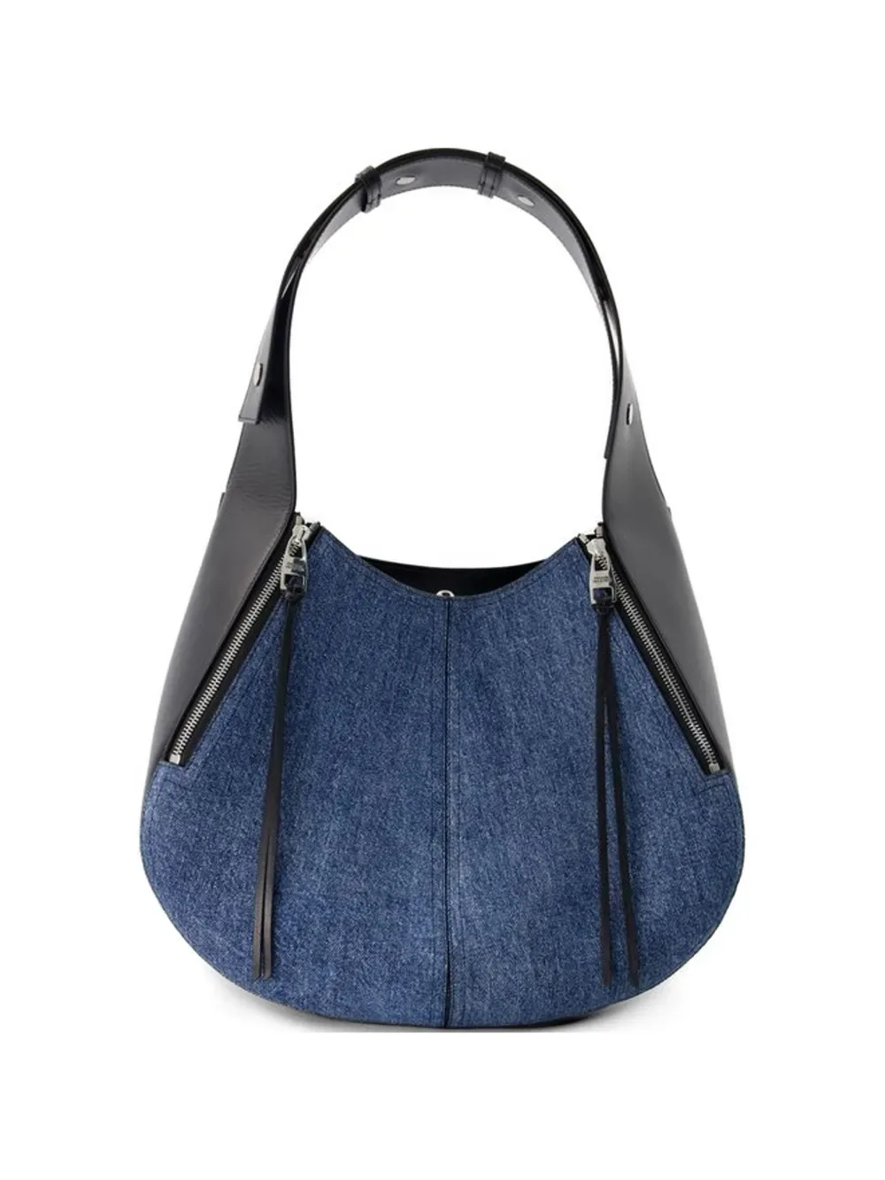 zip skull shoulder bag -