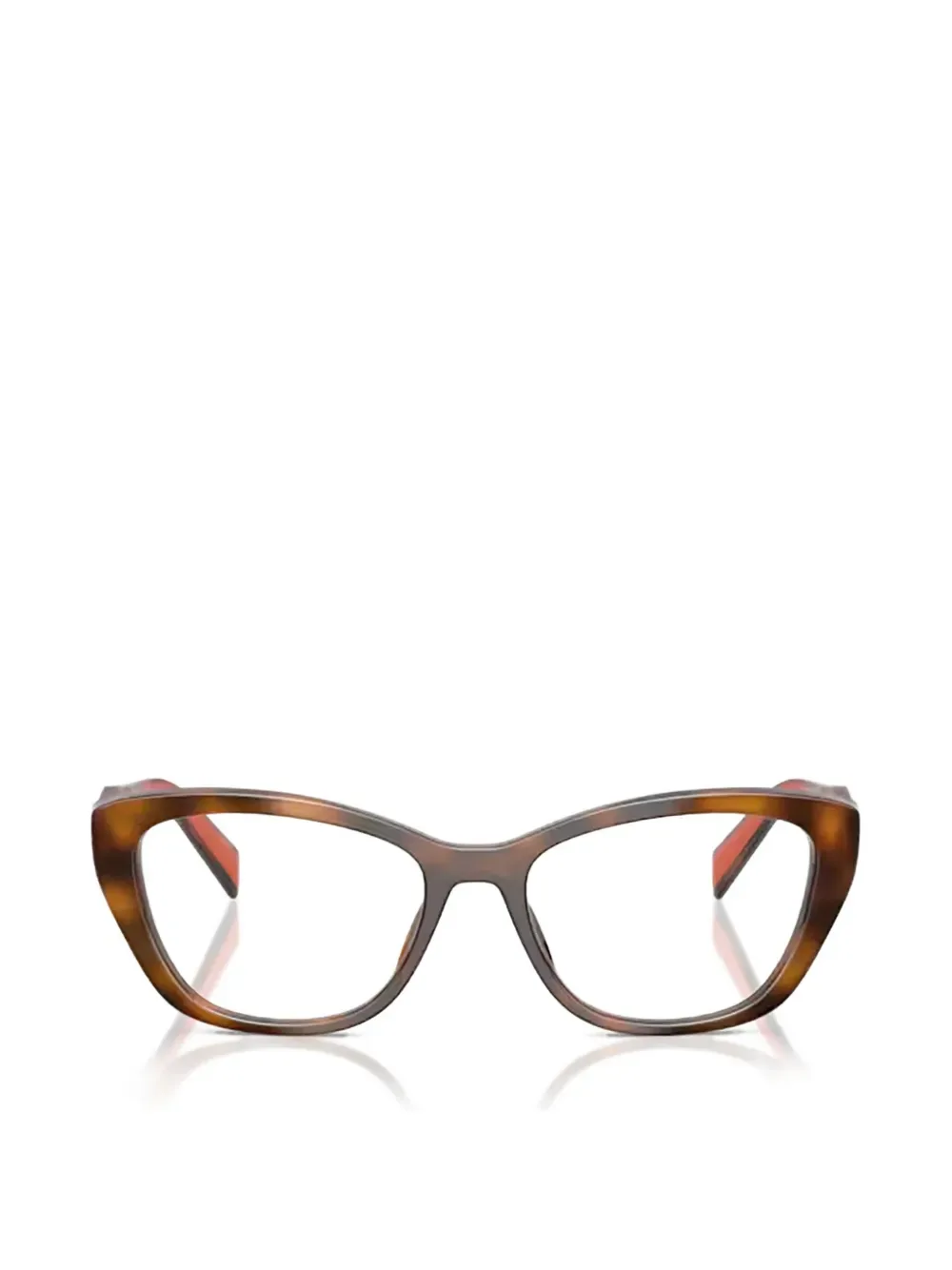 tortoiseshell-pattern glasses -