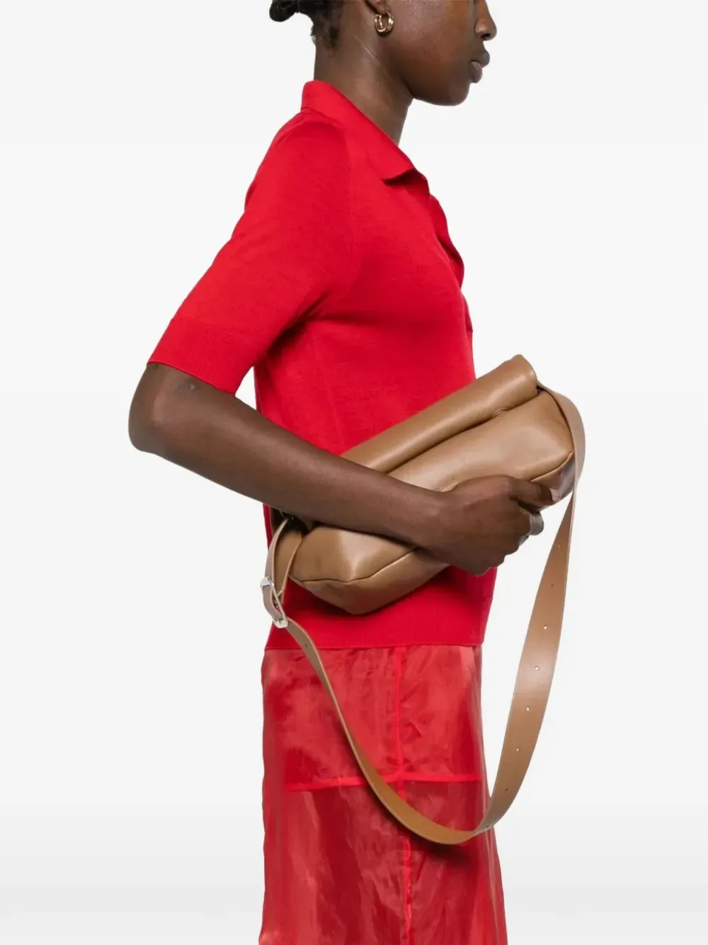 small Rollup logo-detail shoulder bag - by Jil Sander
