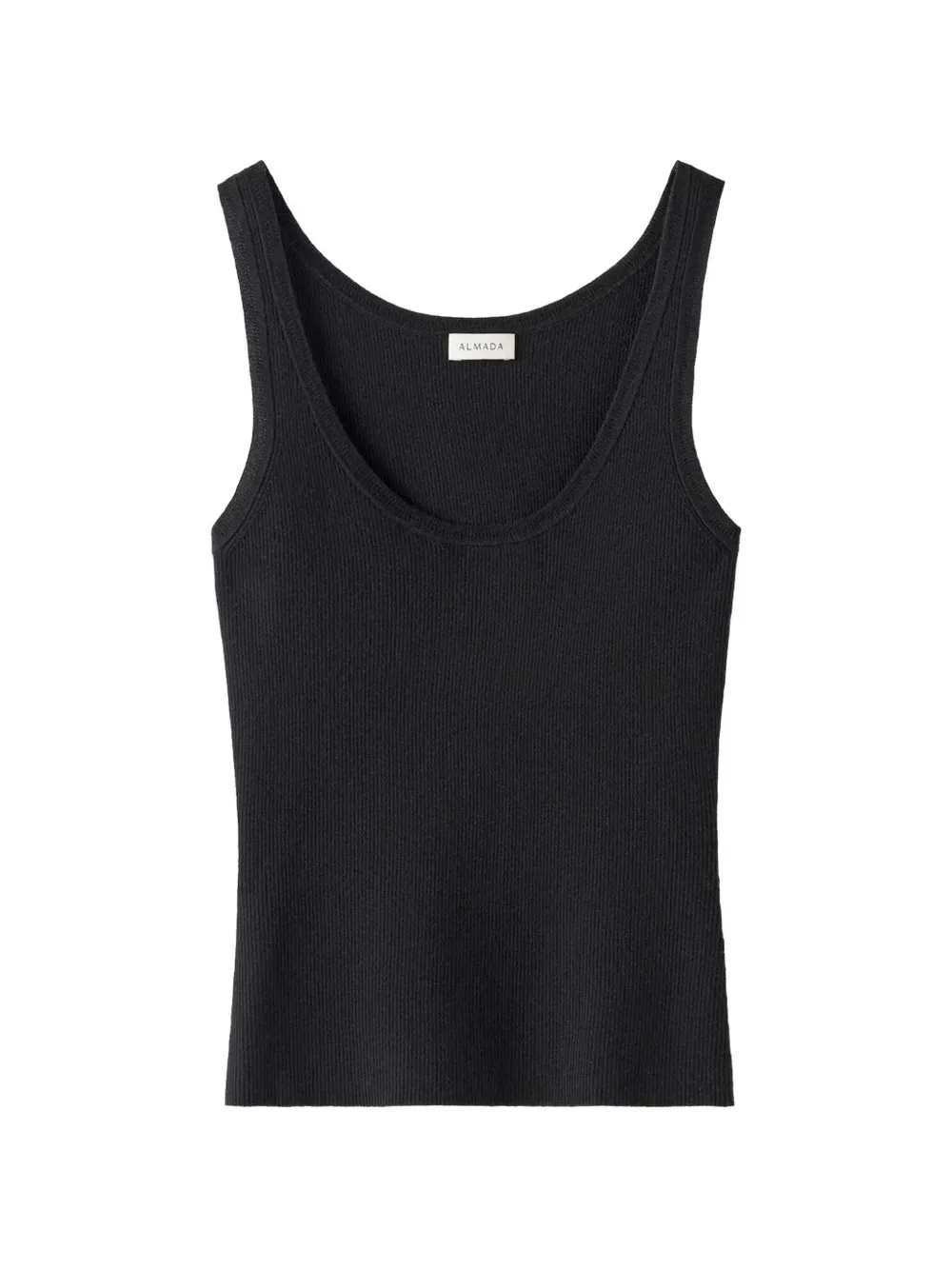 ribbed scoop-neck tank top -