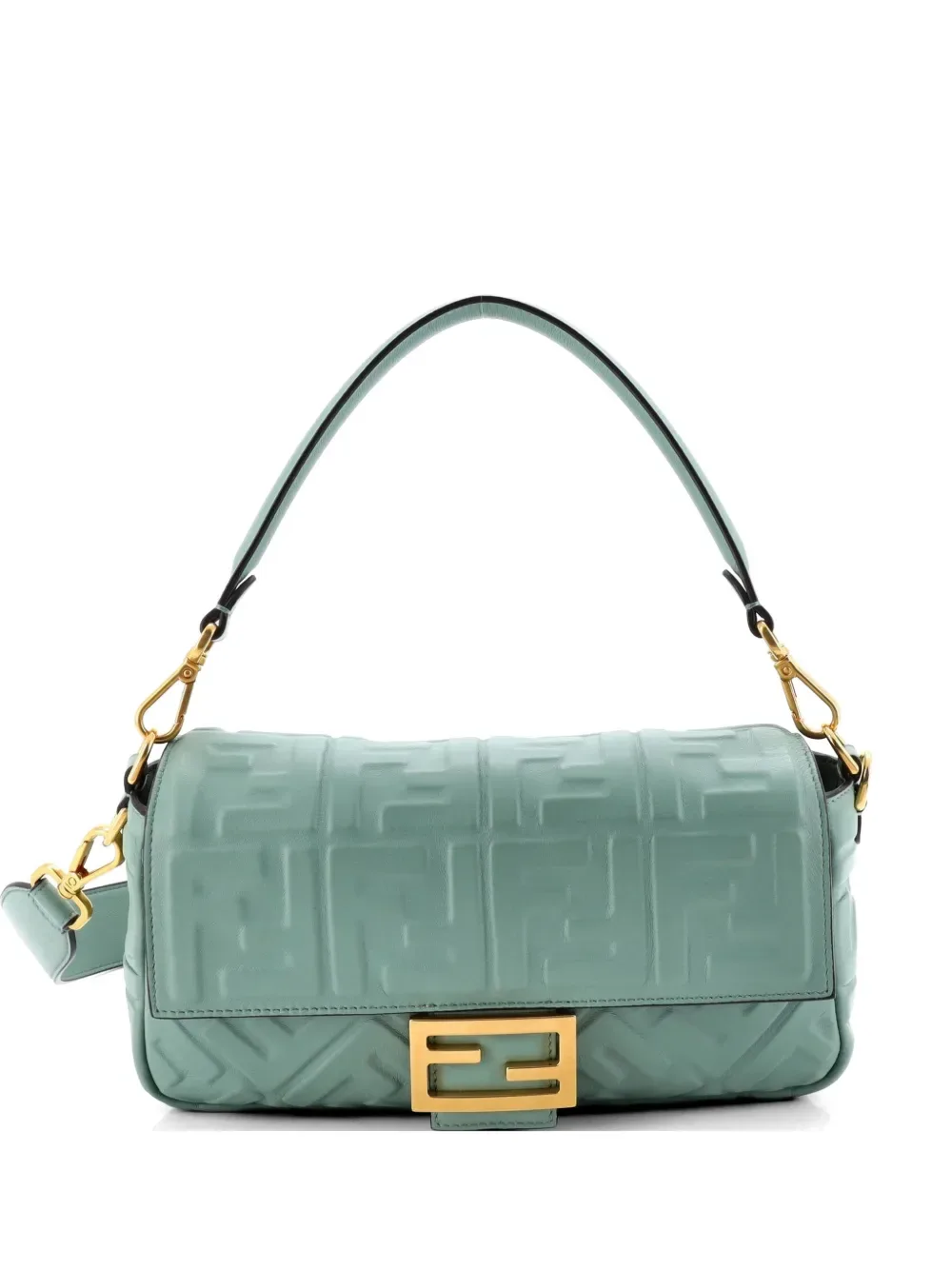 Baguette NM Bag Zucca Embossed Leather Medium crossbody bag -
