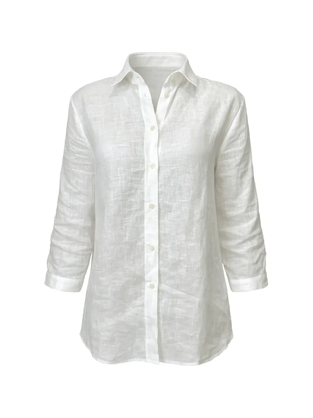 button-down quarter-sleeve shirt -