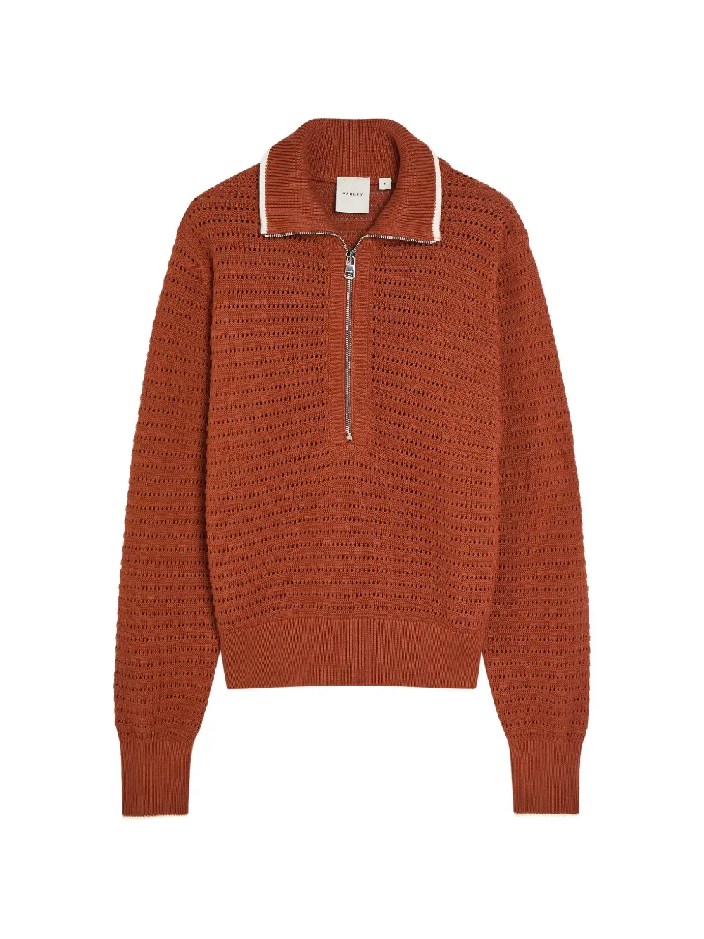 zip collared knitwear -