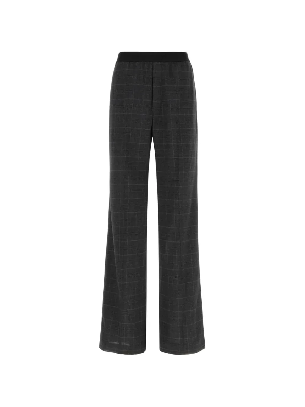 checked-pattern trousers -