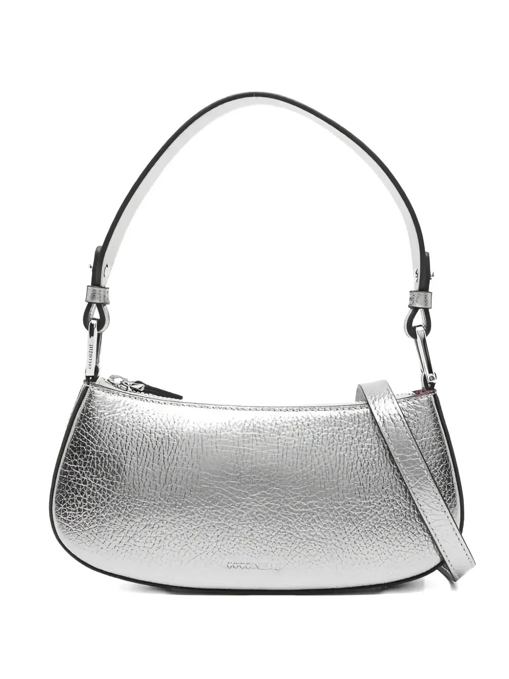 grained-leather shoulder bag -