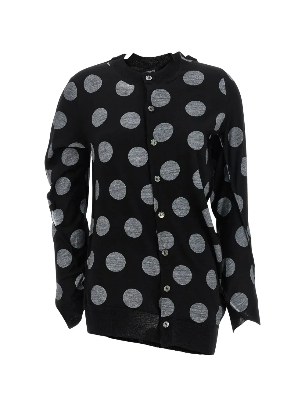polka-dot asymmetrical cardigan -