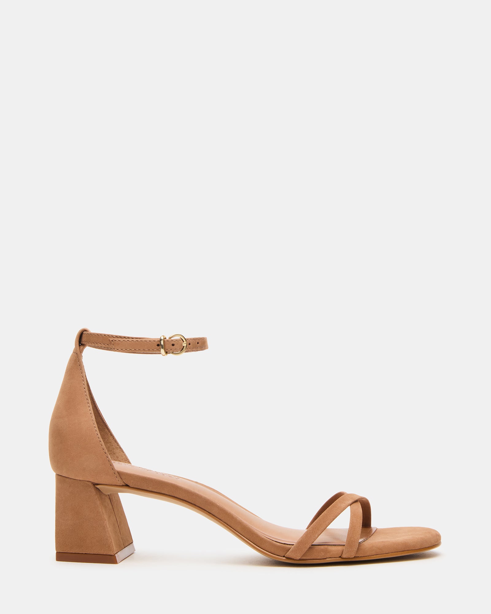 Rae Block Heel Sandals - Nubuck - Leather