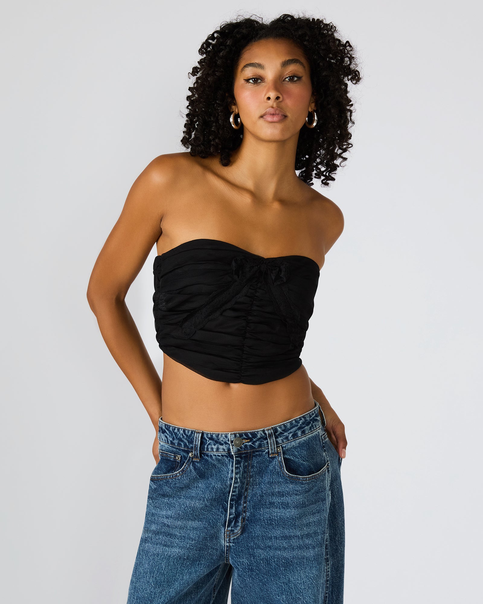 Martine Top Strapless Cropped Tops - Polyester