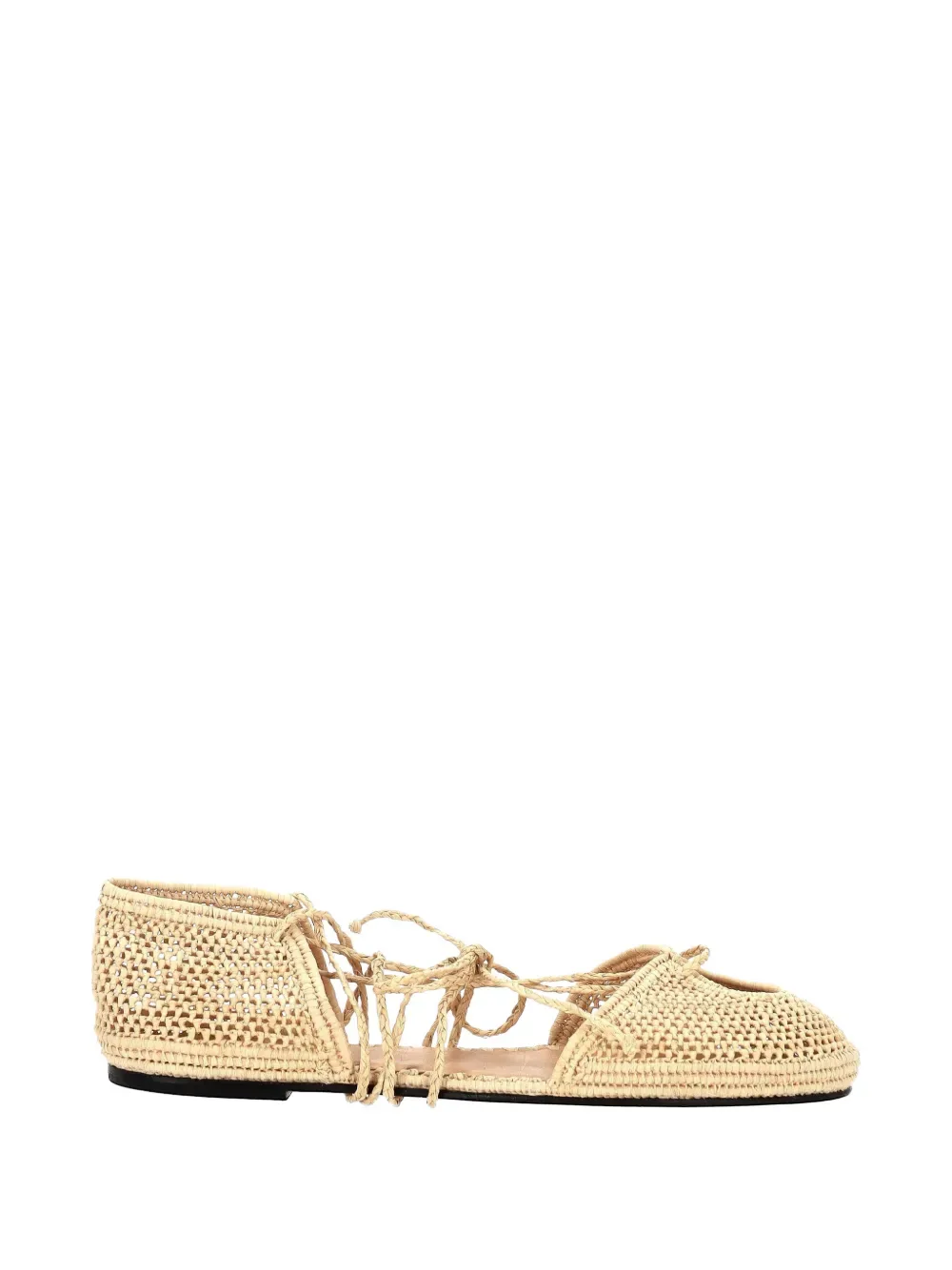 lace-up flats -