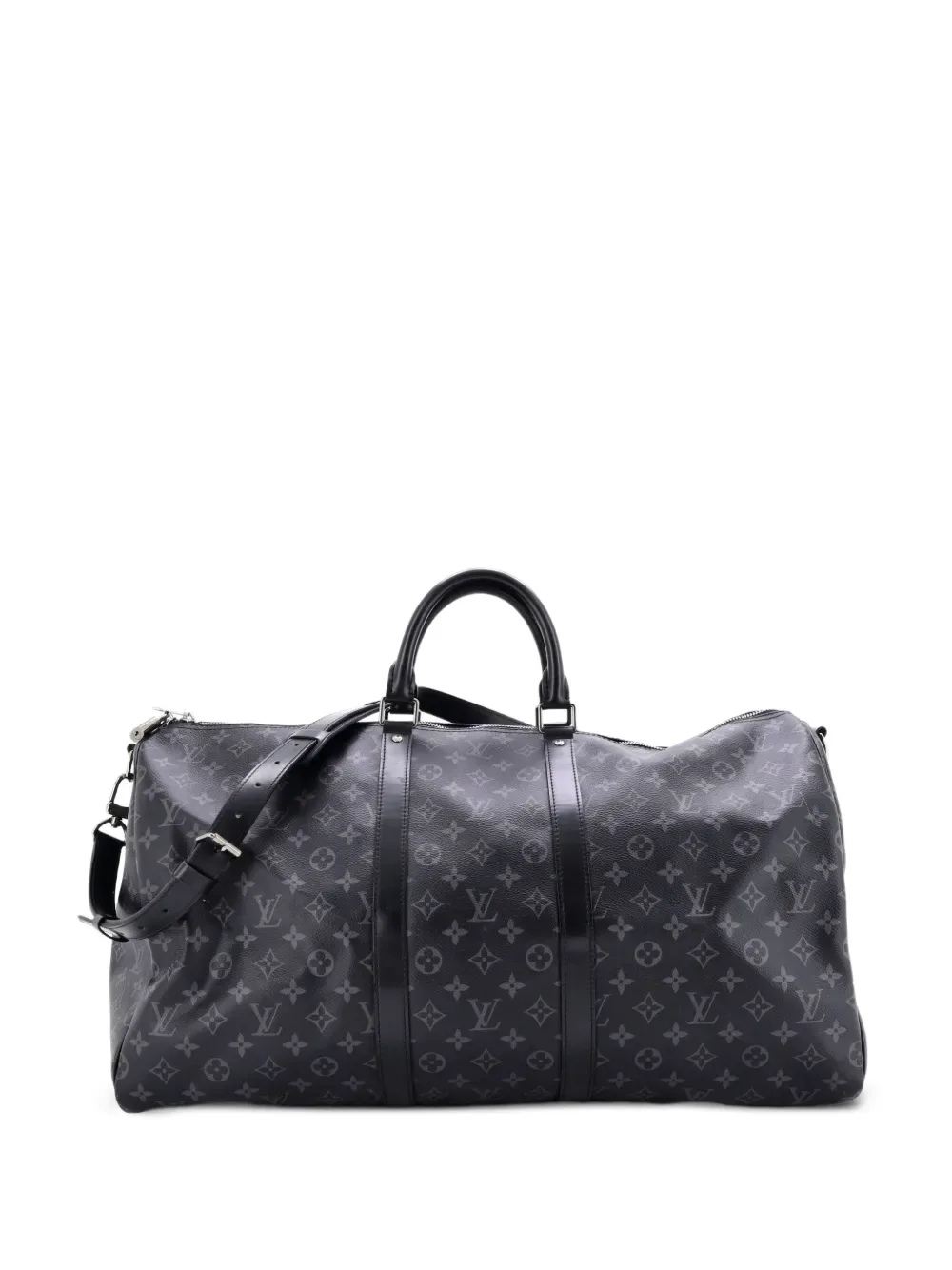 Keepall Bandouliere Bag Monogram Eclipse Canvas 55 travel bag - by Louis Vuitton Pre-Owned