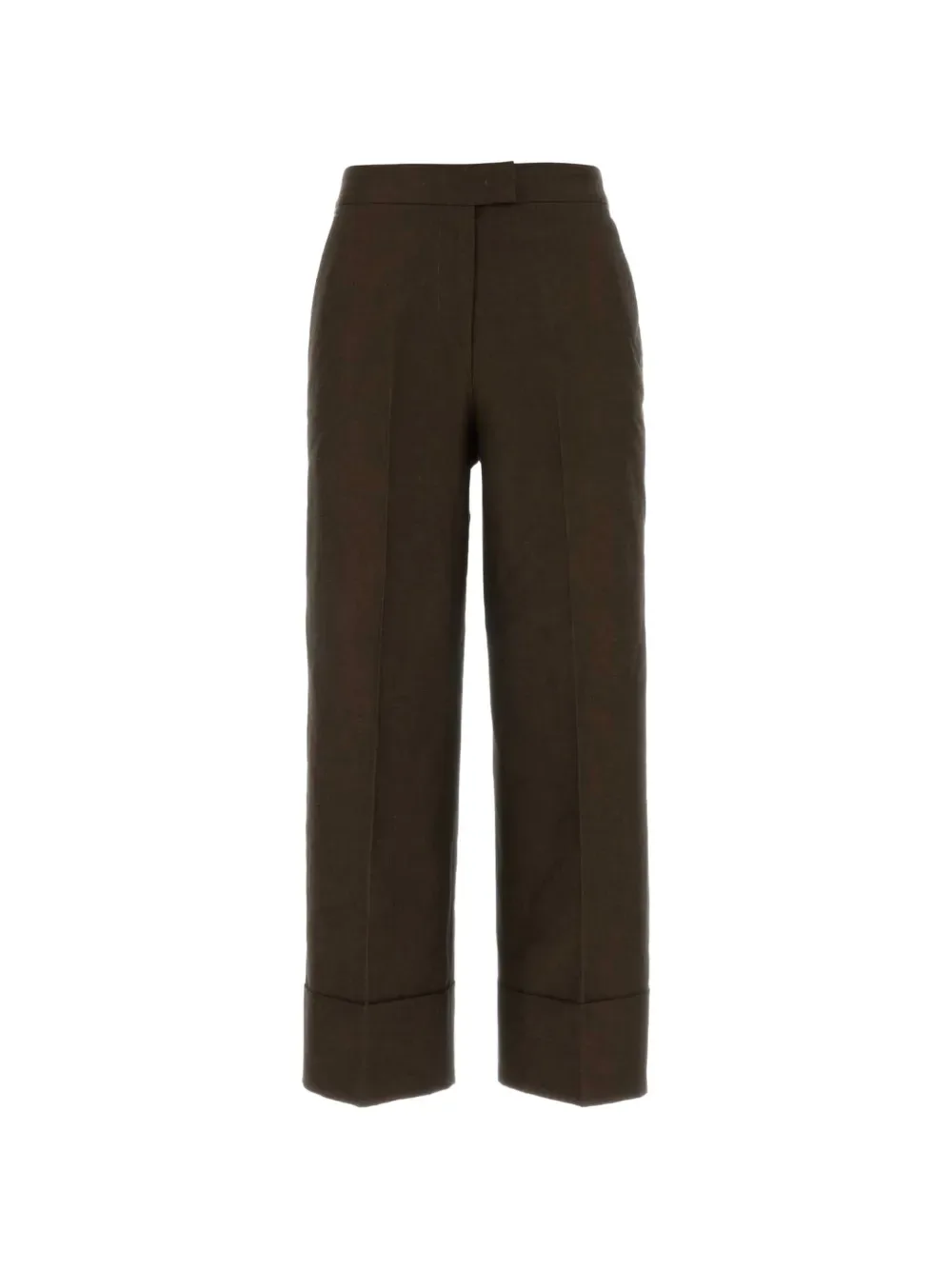 pressed-crease trousers -