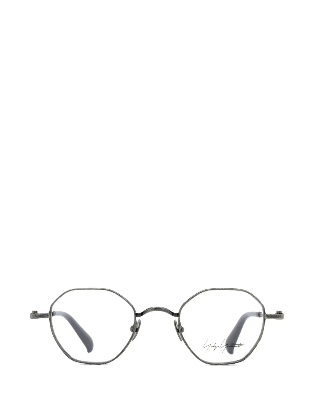 geometric-frame glasses -
