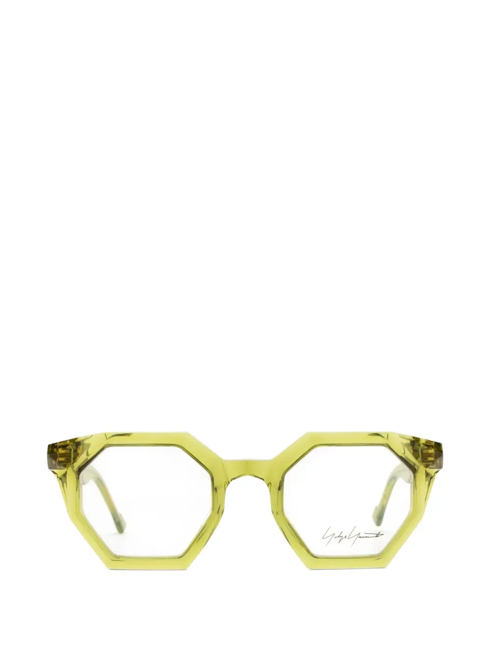 geometric-frame glasses -